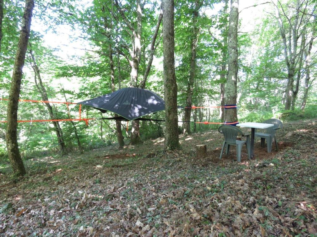 Tente Suspendue Au Coeur De La Foret Sainte-Croix-Volvestre Exteriör bild